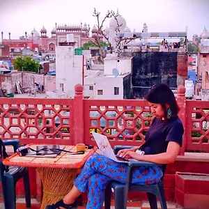 Guest house India Walking Distance From Taj Mahal-- Rooftop Taj Mahal View